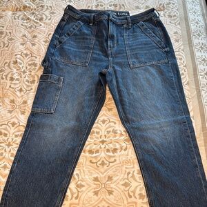 Blue Denim Cargo Pants